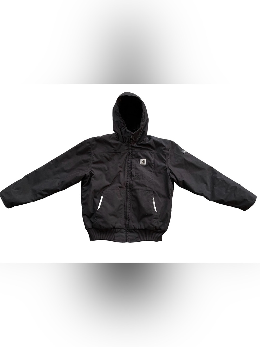 Yukon Extremes Black Hooded Workwear Utility Winter Jacket | Men’s Size L